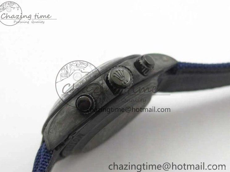 1222 Daytona DIW Carbon OMF Best Edition Blue Paint Dial on Deep Blue Nylon Strap A Tailored 2842